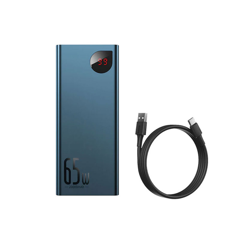 پاوربانک 65 وات بیسوس مدل PPADM65-S ظرفیت 20000 میلی آمپر ساعت