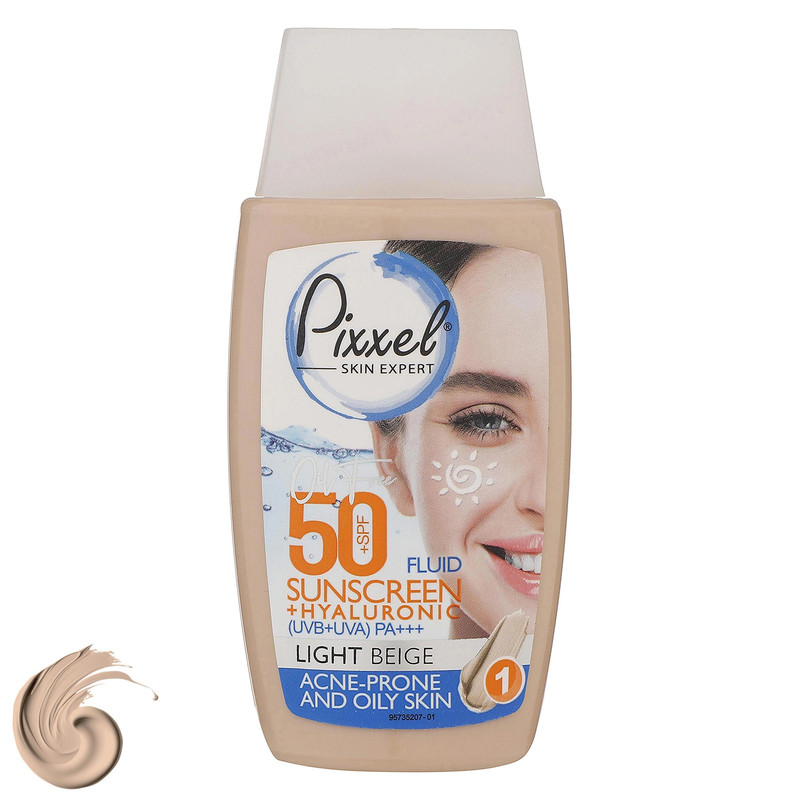 کرم ضد آفتاب رنگی پیکسل، SPF 50، مدل LIGHT BEIGE، مناسب پوست چرب