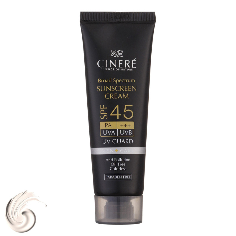 کرم ضد آفتاب بی‌رنگ سینره، SPF 45، مدل UV Guard