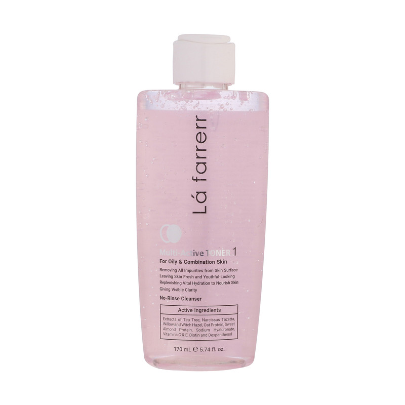 تونر پاک کننده صورت لافارر مدل مولتی اکتیو مناسب پوست های چرب و مختلط