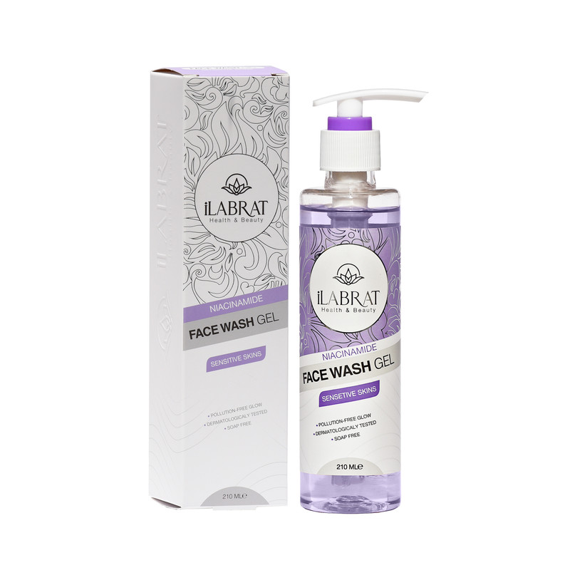 ژل شستشو صورت ایلابرت مدل نیاسین آمید مناسب پوست حساس